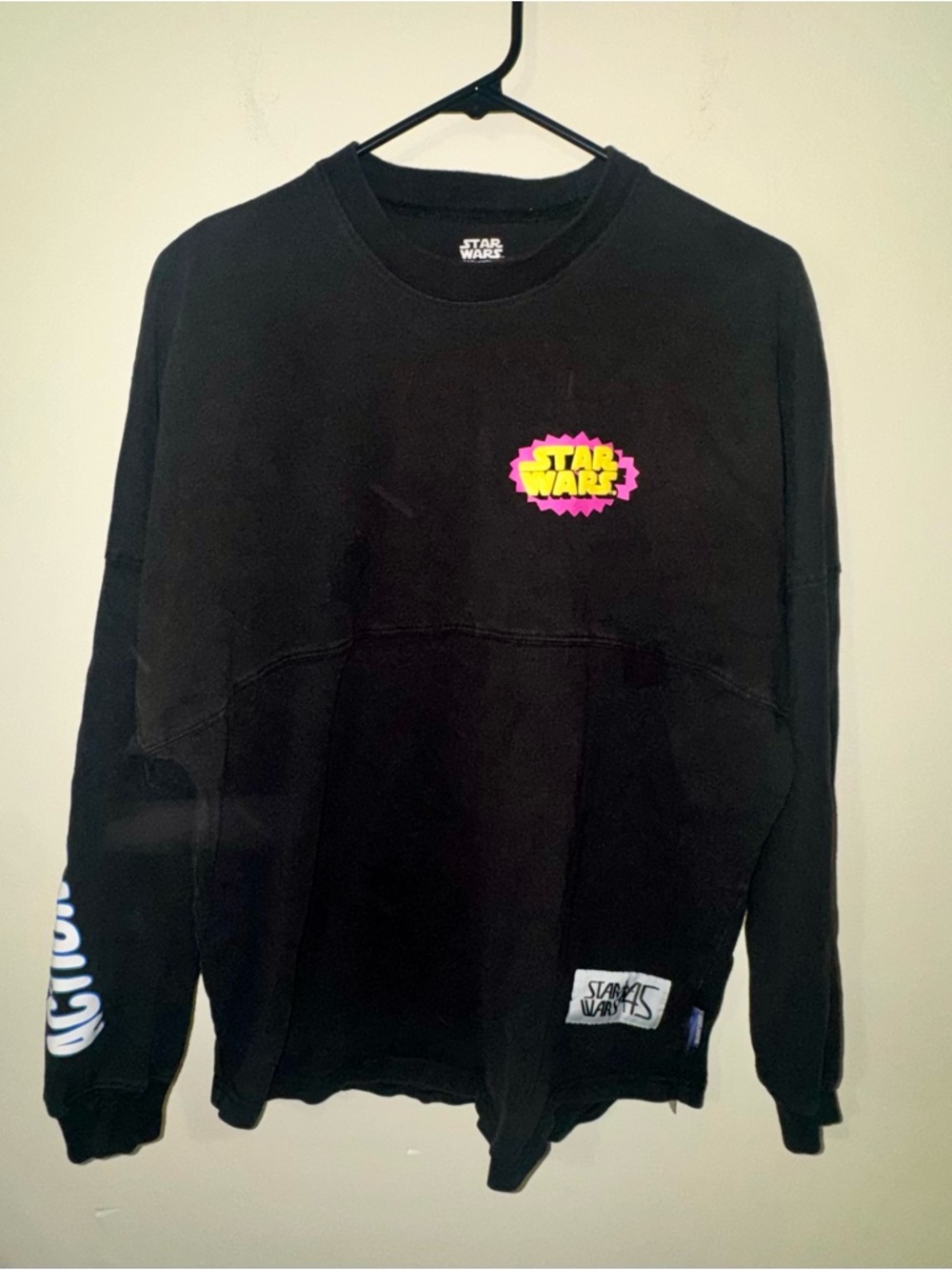 Disney Parks Star Wars Long Sleeve Vintage Action Figures Spirit Jersey